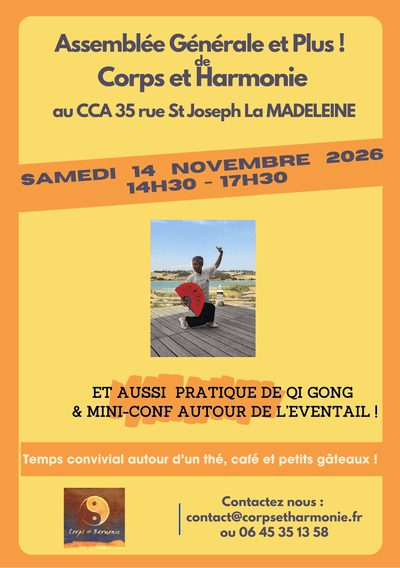AG et + de Corps et Harmonie   Samedi 14 Novembre 2026